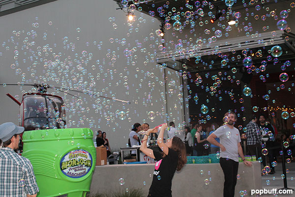 Bubbles at the premiere of Talking Tom and friends