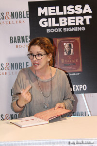 Melissa Gilbert signs her latest book