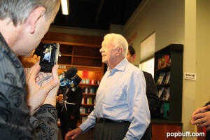 President Carter with the press