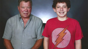 A Young Fan meets William Shatner at the Hollywood Show