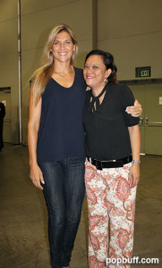 A lovely photo op with the towering beautiful Gabby Reece