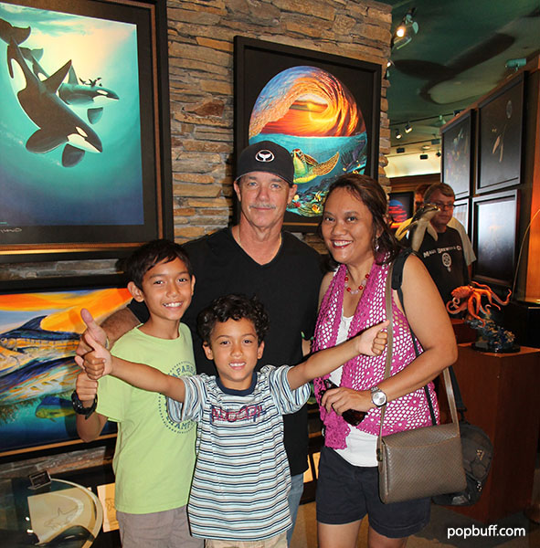 Yours truly and my 2 boys with noted artist Wyland