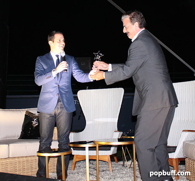 Dave Karger presents Shining Star Awards to Chris Noth