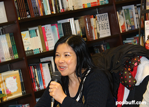 Author Kristen Mai Pham during the book signing of Random Acts of Kindness