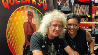 Brian May founder of Queen Launches 3D book at Book Soup