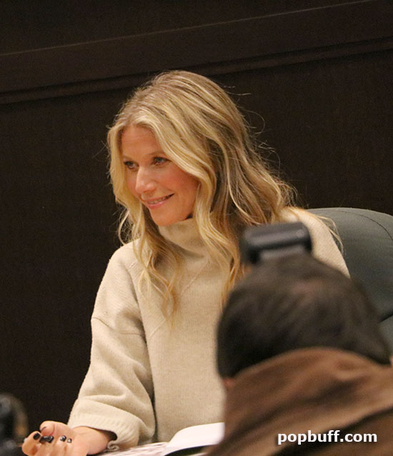 Gwyneth Paltrow signs her latest book The Clean Plate
