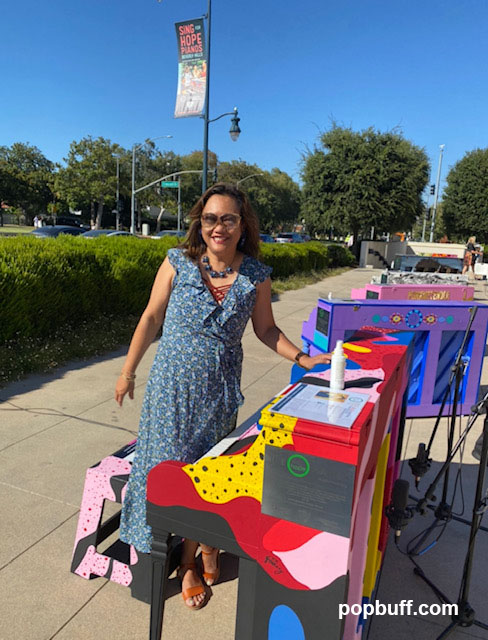 Ruchel Freibrun at Sing for Hope Pianos in Beverly Hills