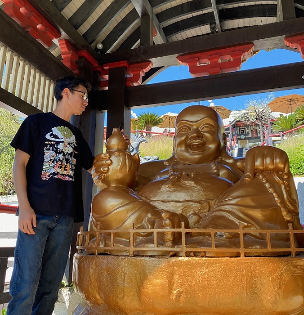Charles Freibrun was impressed by the gold Buddha sculpture