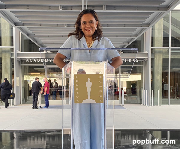 Ruchel Freibrun popbuff blogger during the opening of the Academy Museum of Motion Pictures in Los Angeles