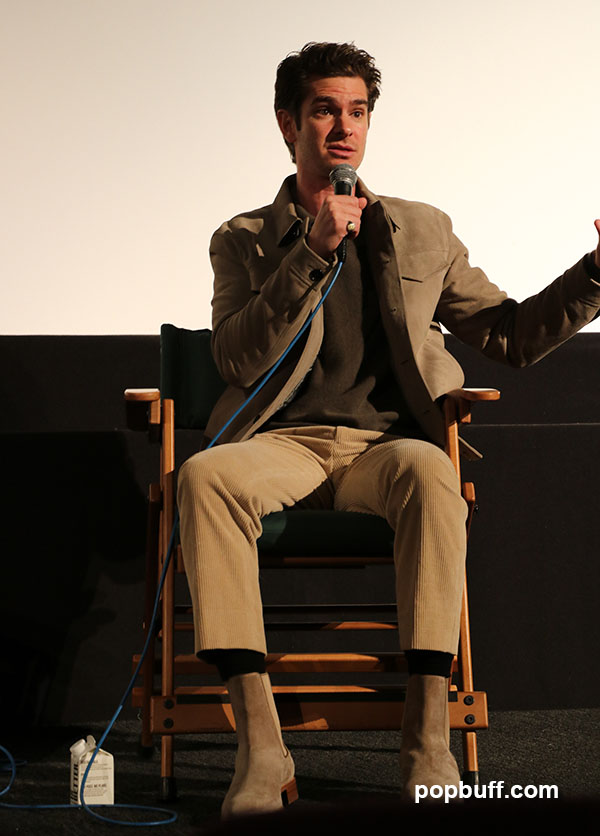 Andrew Garfield promotes Tick Tick Boom at the Aero Theatre on Nov 20 organized by American Cinematheque