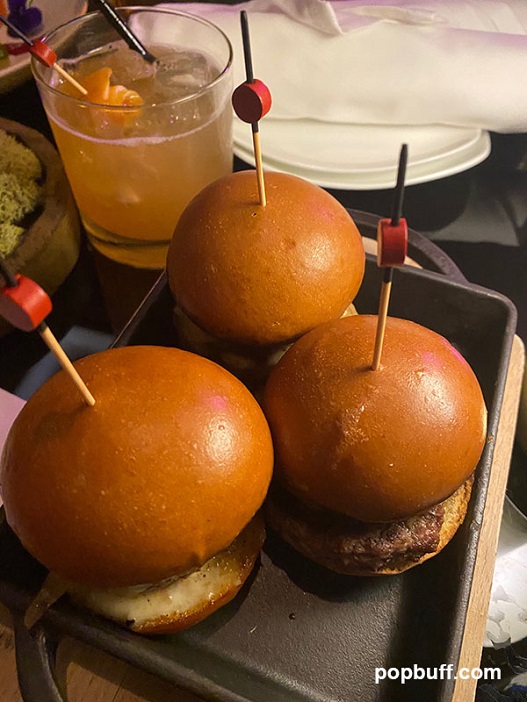 Light bites - Truffle Slider at the Pop-Up Cocktail Lounge at the Four Seasons Hotel Los Angeles in Beverly Hills