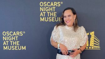 Popbuff blogger Ruchel Freibrun at the first Oscar Night at the Academy Museum2