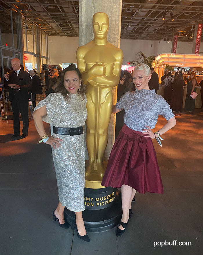 Ruchel Freibrun (left) and Morgan Elicahill (right) at the first Oscar Night at the Academy Museum