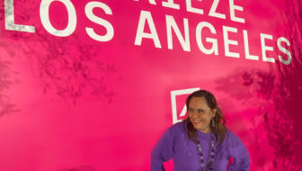 Ruchel Freibrun popbuff blogger at Frieze LA 2022 in Beverly Hills