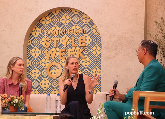 Erin and Sara Foster guests panelist at StyleWeekOC 2022 in Fashion Island - Popbuff.com