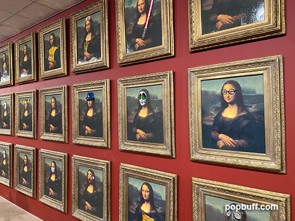 A parodies of Mona Lisa at the Mr. Brainwash Art Museum in Beverly Hills - Popbuff.com