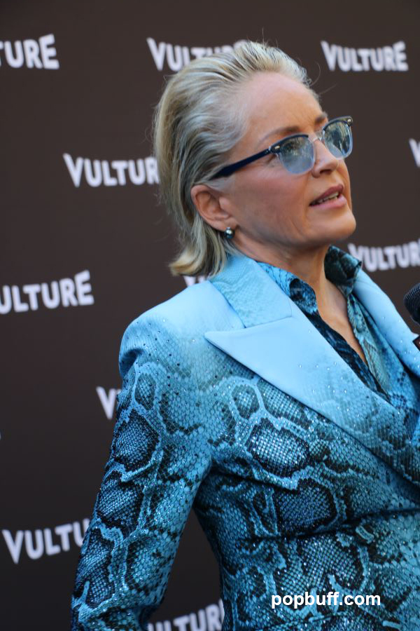 Sharon Stone at Vulture Festival 2023 in Los Angeles (Nov 11) where she talked about her art pieces and what led her to painting - Popbuff.com