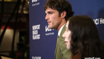 Jacob Elordi, (Frankenstein) appeared for photo ops ahead of the premiere of Blue Moon at the Newport Beach Film Festival 2025 - Popbuff.com