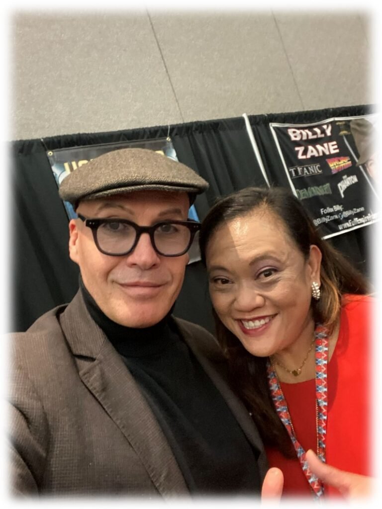 Billy Zane and The Hollywood Show blogger, Ruchel Freibrun - Popbuff.com